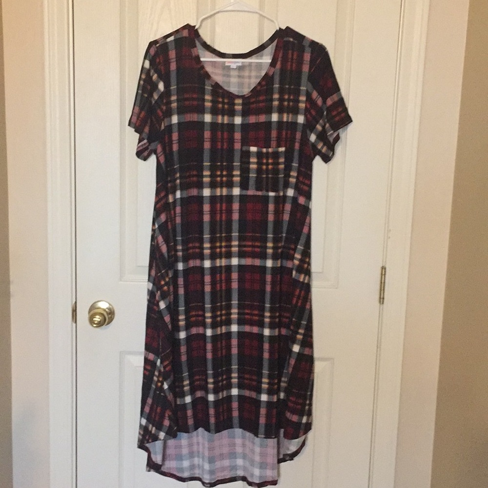 Large plaid Lularoe Carly